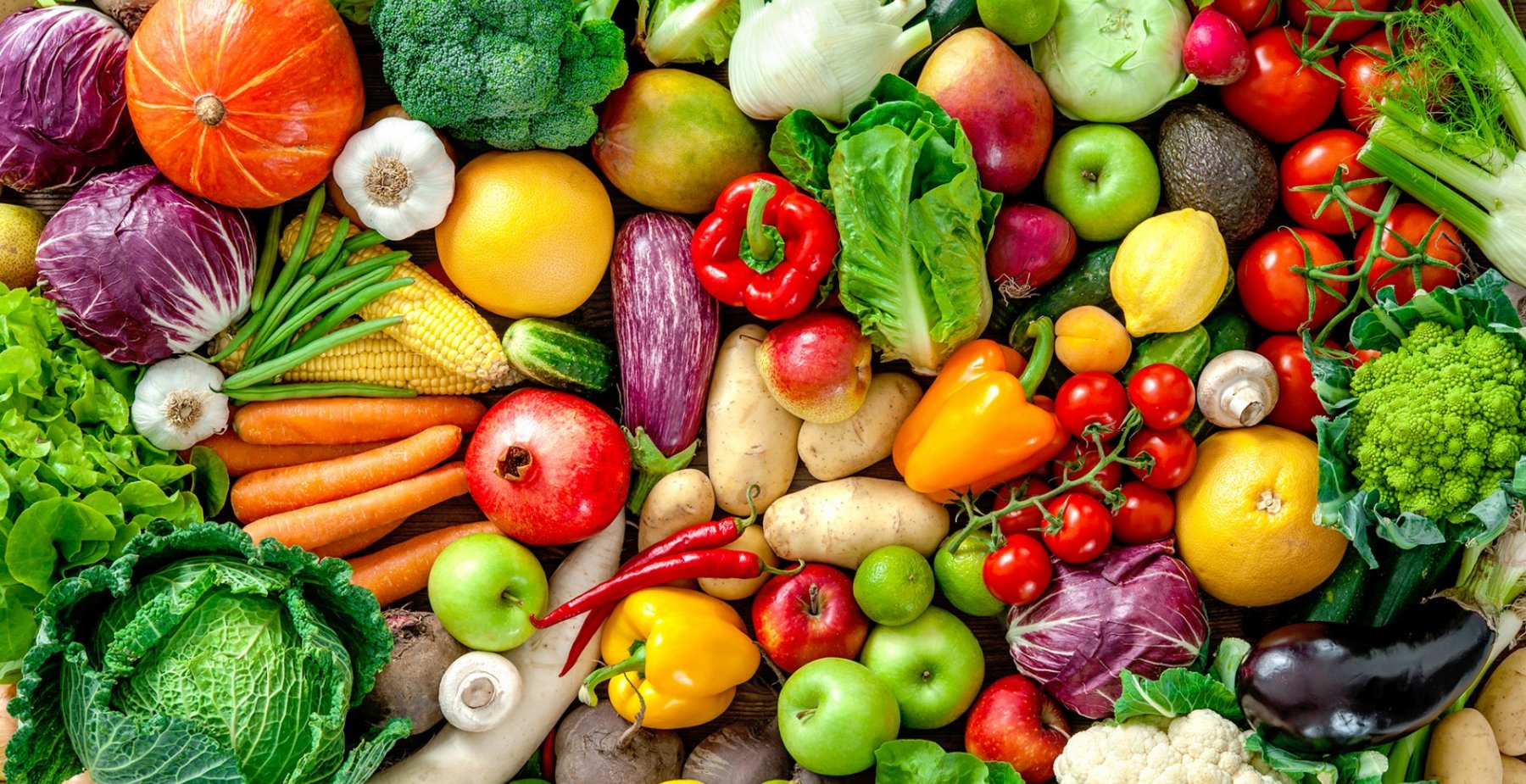 assortiment de fruits et légumes frais